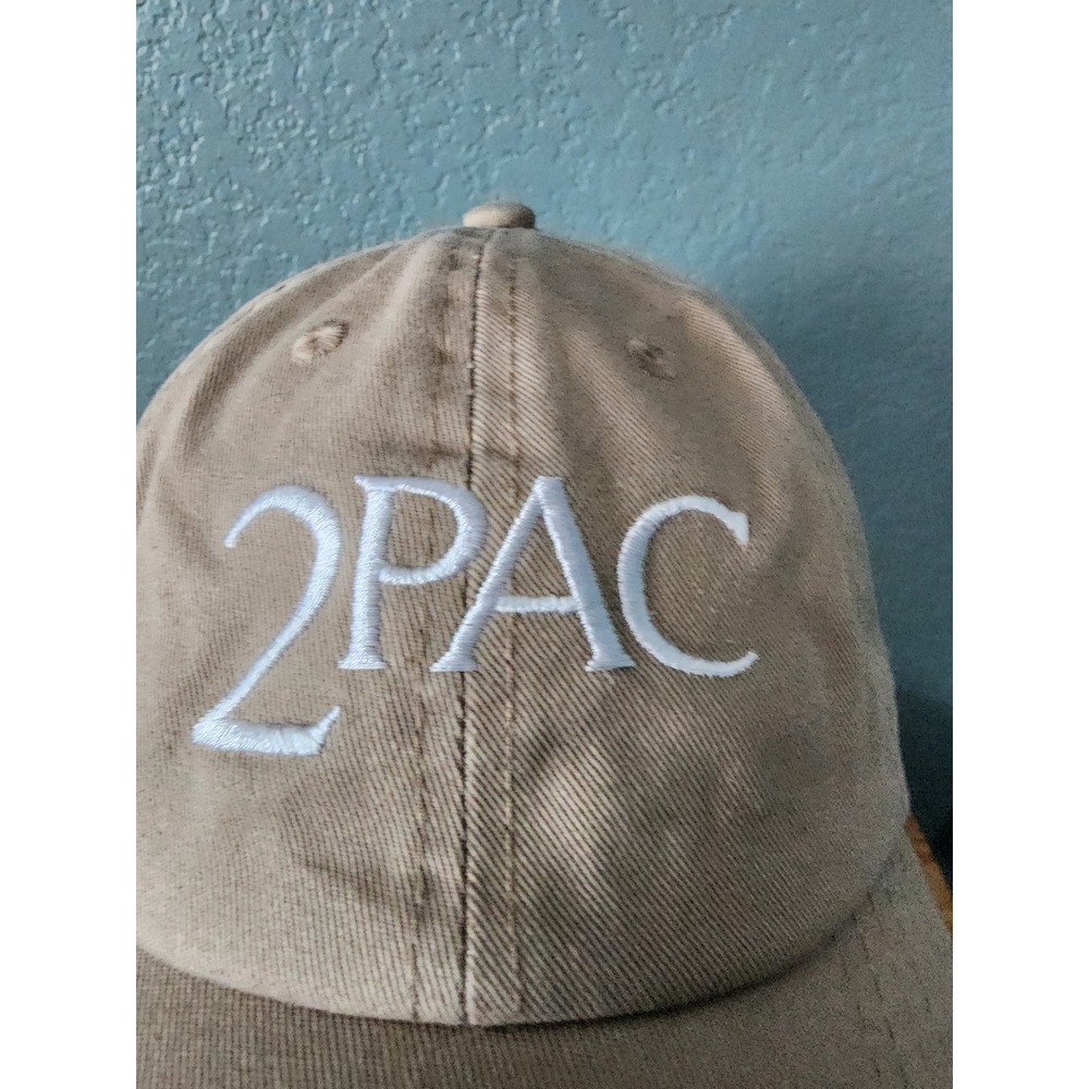 2Pac Shoe Palace Khaki Tan Dad Hat Embroidered Cotton Strapback Baseball Cap